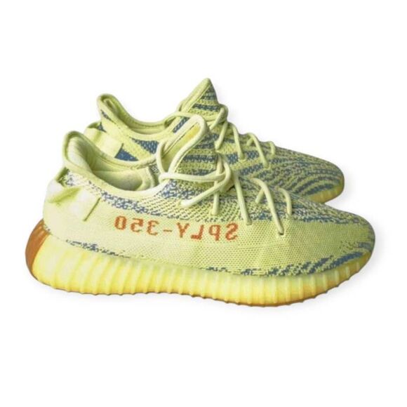 ADIDAS Yeezy Boost 350 V2 'Semi Frozen Yellow' Size 10 - Picture 2 of 9